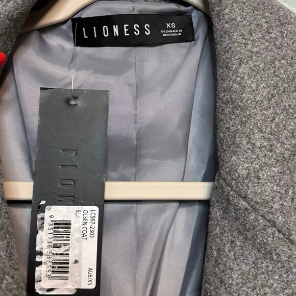 Lioness Olsen Gray Longline Coat XS NWT – Wool Look Winter Overcoat - Picture 8 of 10